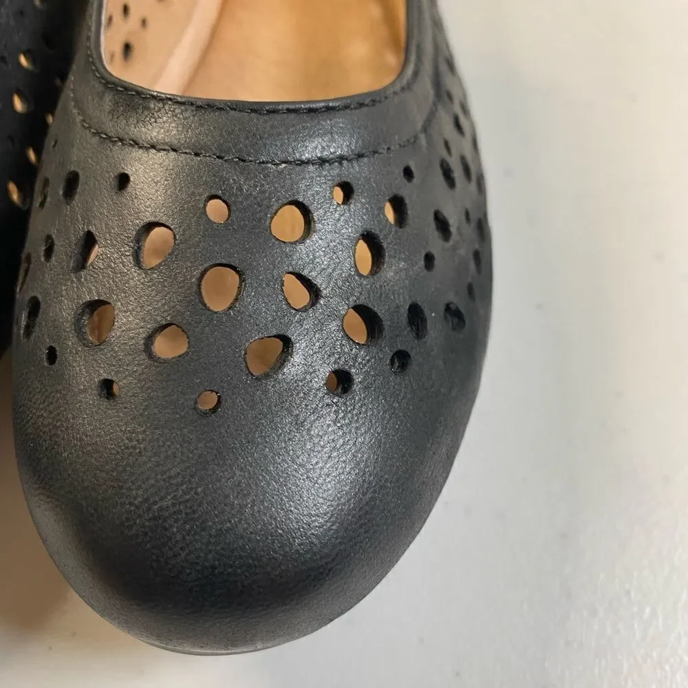 NIB Josef Seibel Women’s Pippa 29 Black Leather Ballet Flat - Size 6.5